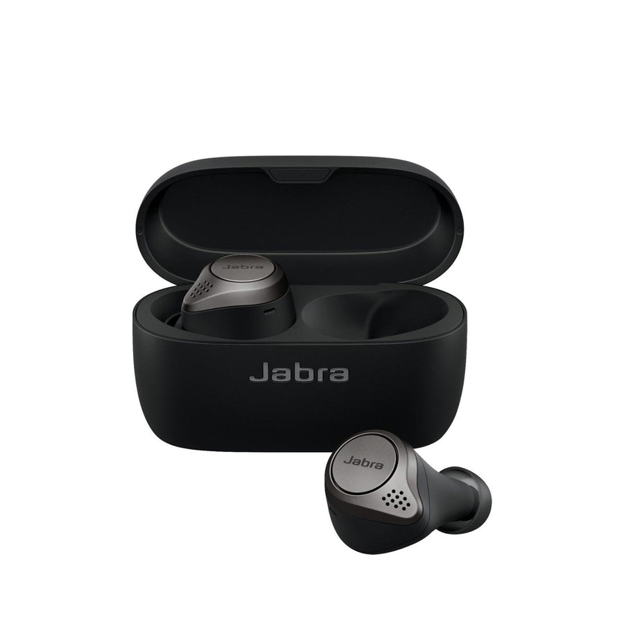 Jabra - Elite 65t True Wireless Earbud Headphones  Charging Case - Titanium Black