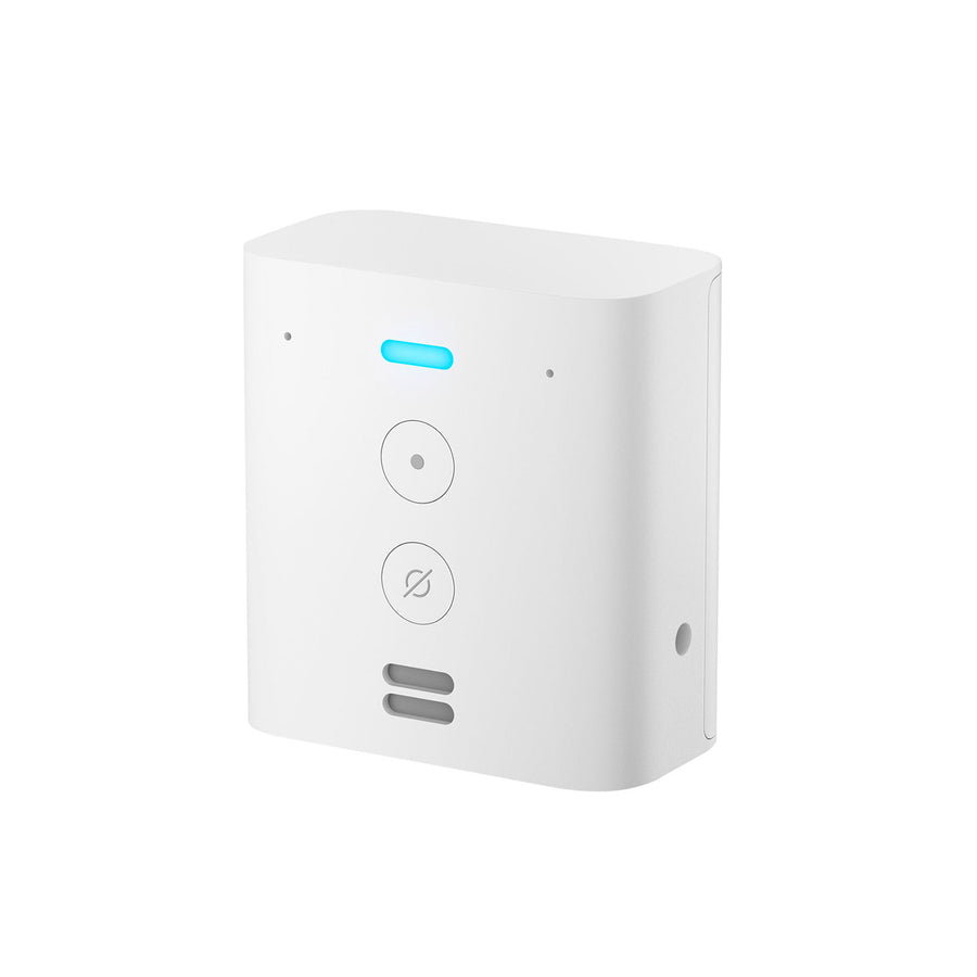 Amazon - Echo Flex Smart Speaker with Alexa Bluetooth, Wi-Fi - White