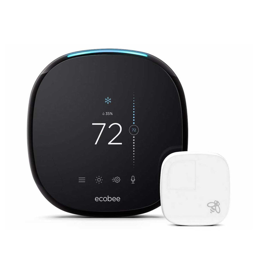 Refurbished ecobee 4 lite Smart Programmable Thermostat Android, Apple iOS - Black